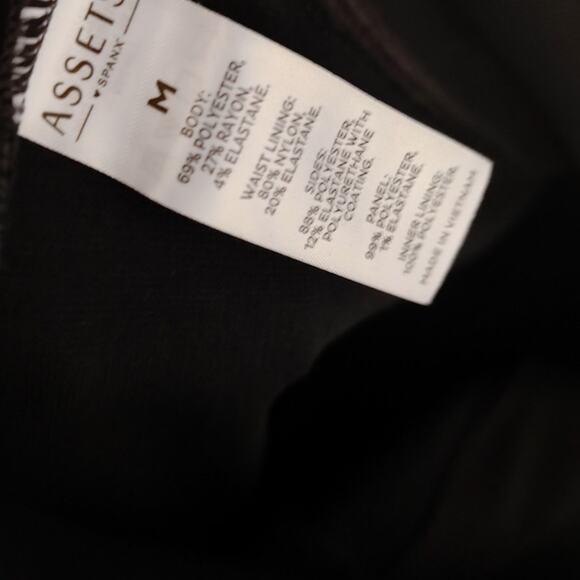 Assets Spanx Leggings Faux Leather Panels Medium Black - Picture 3 of 3